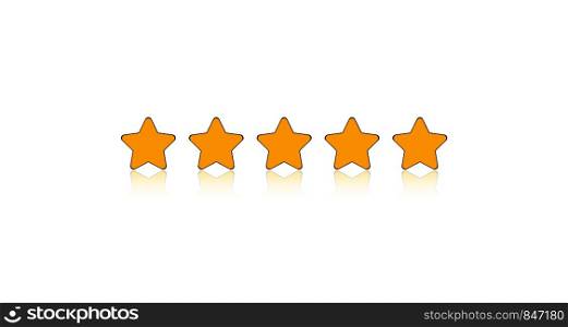 Five stars rating for apps and websites. Eps10. Five stars rating for apps and websites