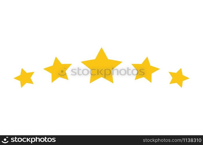 Five stars rating vector icon. Vector illustration