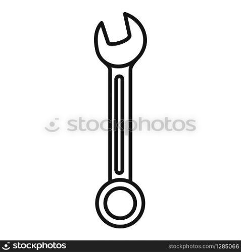 Fix wrench icon. Outline fix wrench vector icon for web design isolated on white background. Fix wrench icon, outline style