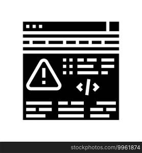 fixing program errors glyph icon vector. fixing program errors sign. isolated contour symbol black illustration. fixing program errors glyph icon vector illustration