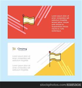 Flag abstract corporate business banner template, horizontal advertising business banner.