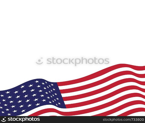 Flag american vector icon illustration design template