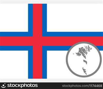 Flag and map of the Faeroe Islands