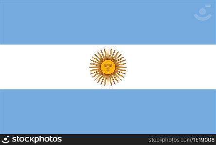 Flag Argentina vector illustration symbol national country icon. Freedom nation flag Argentina independence patriotism celebration design government international official symbolic object culture