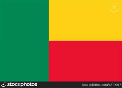 Flag Benin vector illustration symbol national country icon. Freedom nation flag Benin independence patriotism celebration design government international official symbolic object culture