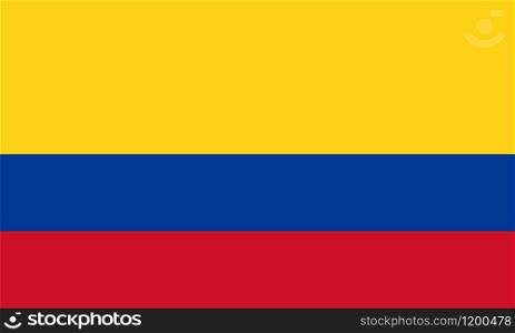 Flag Colombia Official symbol, vector illustration icon. Flag Colombia Official symbol