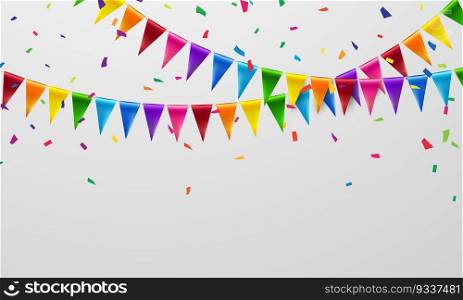 flag colorful concept design template holiday Happy Day, background Celebration Vector illustration.