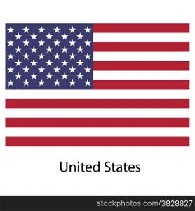 Flag country united states of america. Vector illustration. Exact colors.