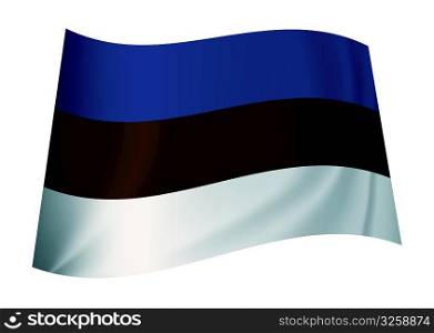 flag from the estonian nation or estonia icon symbol