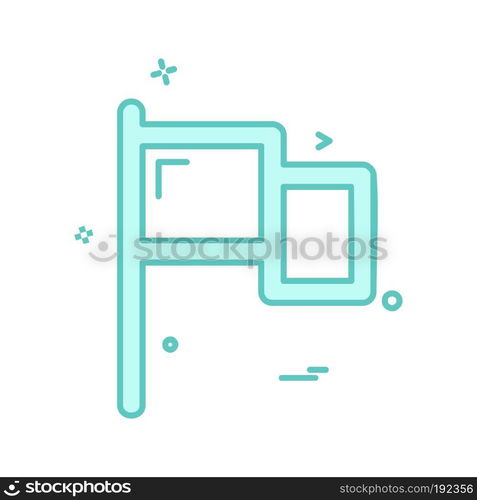 Flag icon design vector 