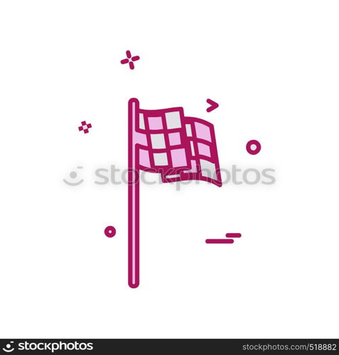 Flag icon design vector