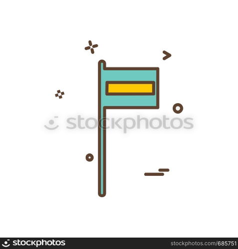 Flag icon design vector