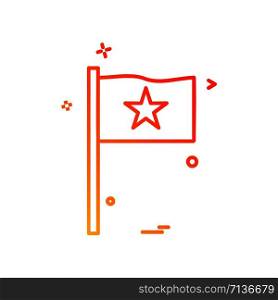 Flag icon design vector