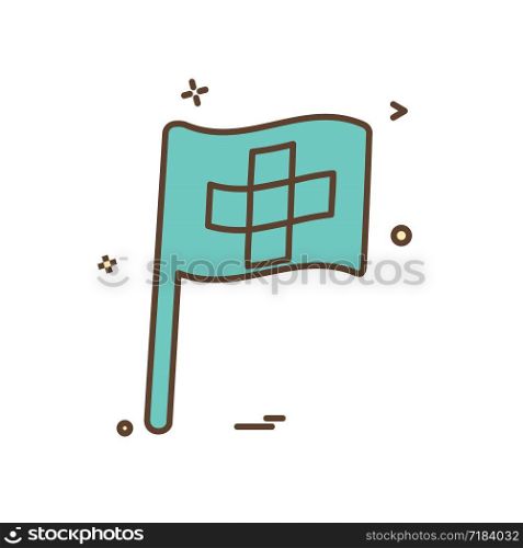 Flag icon design vector