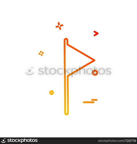 Flag icon design vector