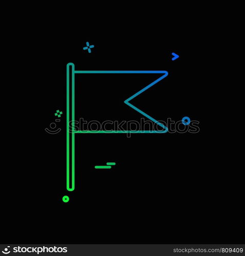 Flag icon design vector