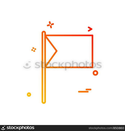 Flag icon design vector