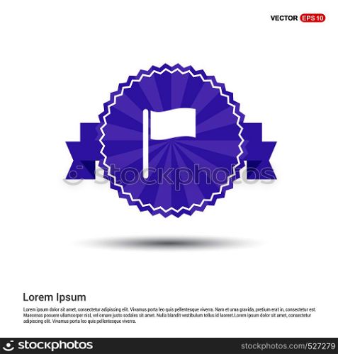 Flag icon - Purple Ribbon banner