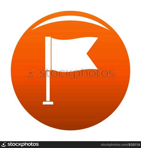 Flag icon. Simple illustration of flag vector icon for any design orange. Flag icon vector orange