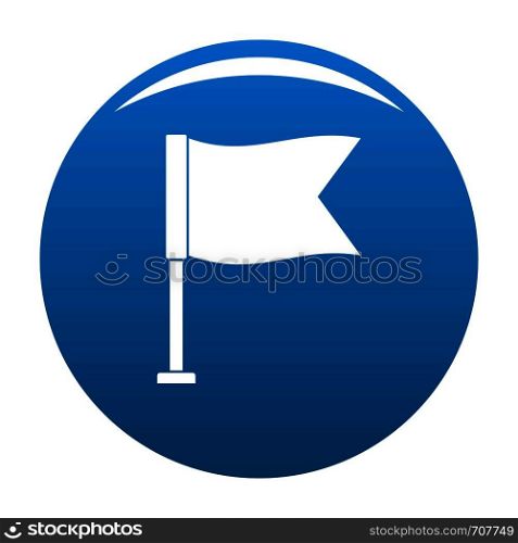 Flag icon vector blue circle isolated on white background . Flag icon blue vector