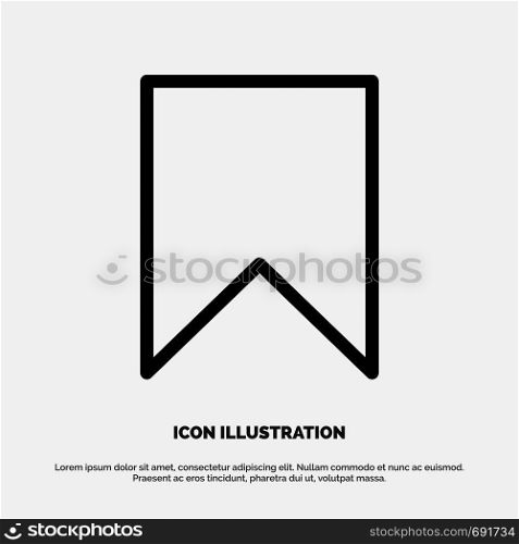 Flag, Instagram, Interface, Save, Tag Line Icon Vector