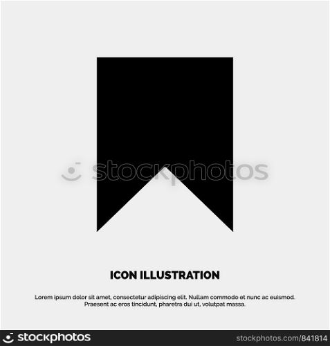 Flag, Instagram, Interface, Save, Tag solid Glyph Icon vector