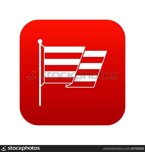 Flag LGBT icon digital red for any design isolated on white vector illustration. Flag LGBT icon digital red