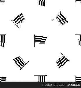 Flag LGBT pattern repeat seamless in black color for any design. Vector geometric illustration. Flag LGBT pattern seamless black