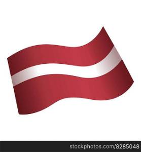 Flag map icon cartoon vector. Latvia country. Globe emblem. Flag map icon cartoon vector. Latvia country
