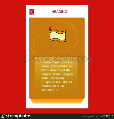 Flag mobile vertical banner design design. Vector