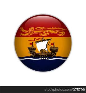 Flag New Brunswick button