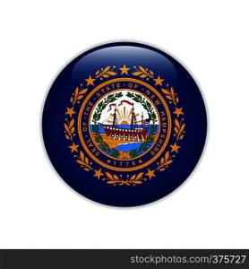 Flag New Hampshire button