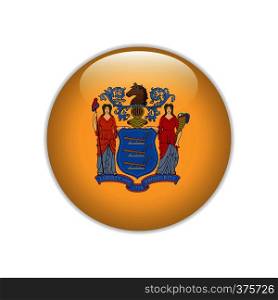 Flag New Jersey button