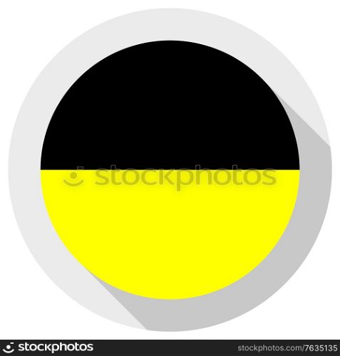 Flag of aachen, Round shape icon on white background, vector illustration
