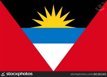 Flag of Antigua and Barbuda. Flag of Antigua and Barbuda National symbol. Vector illustration