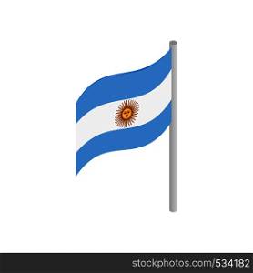 Flag of Argentina icon in isometric 3d style on a white background. Flag of Argentina icon, isometric 3d style