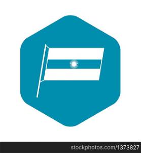 Flag of Argentina icon. Simple illustration of flag of Argentina vector icon for web. Flag of Argentina icon, simple style