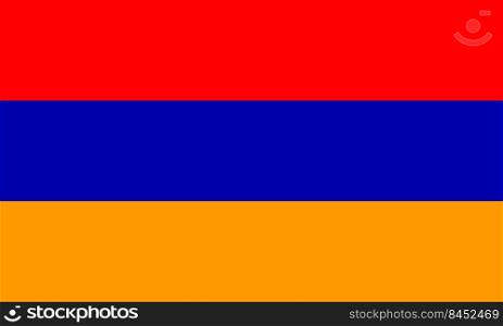 Flag of  Armenia. The national symbol of the country. Simple style
