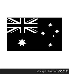 Flag of Australia icon in simple style isolated on white background. Flag of Australia icon, simple style