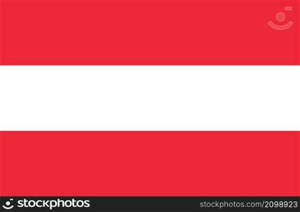 Flag of Austria on white background. National flag of the European country Austria. flat style.