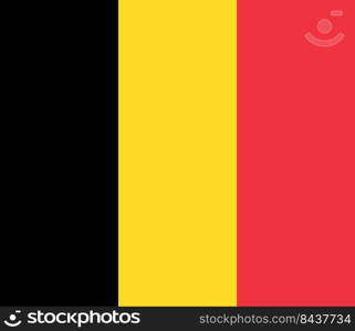 Flag of Belgium. The national symbol of the country. Simple style