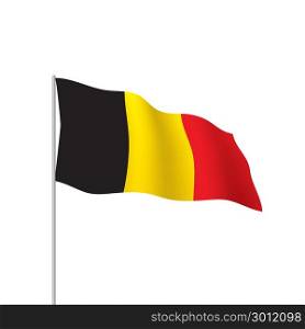 Flag of Belgium, Vector illustration. Belgium flag, vector illustration on a white background