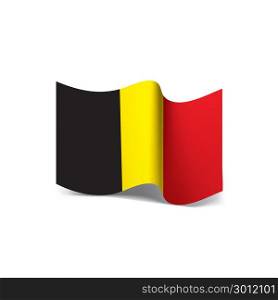 Flag of Belgium, Vector illustration. Belgium flag, vector illustration on a white background