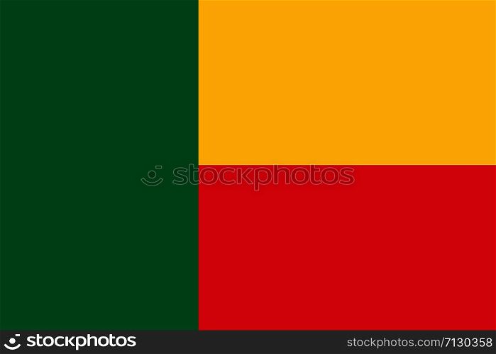 Flag of Benin Vector illustration eps 10.. Flag of Benin Vector illustration eps 10
