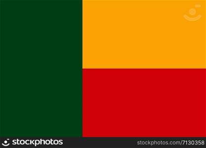Flag of Benin Vector illustration eps 10.. Flag of Benin Vector illustration eps 10