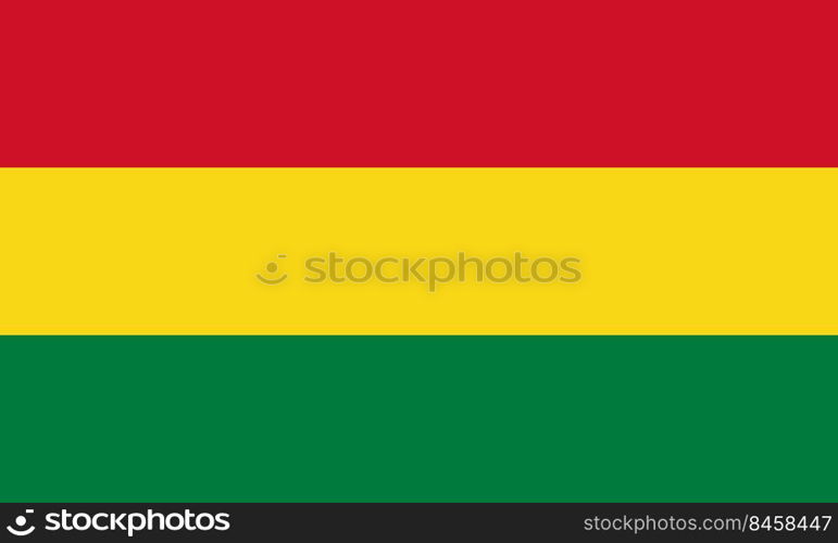 Flag of Bolivia. The national symbol of the country. Simple style