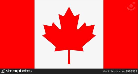 Flag of Canada. Color style. Vector illustration. Flag of Canada