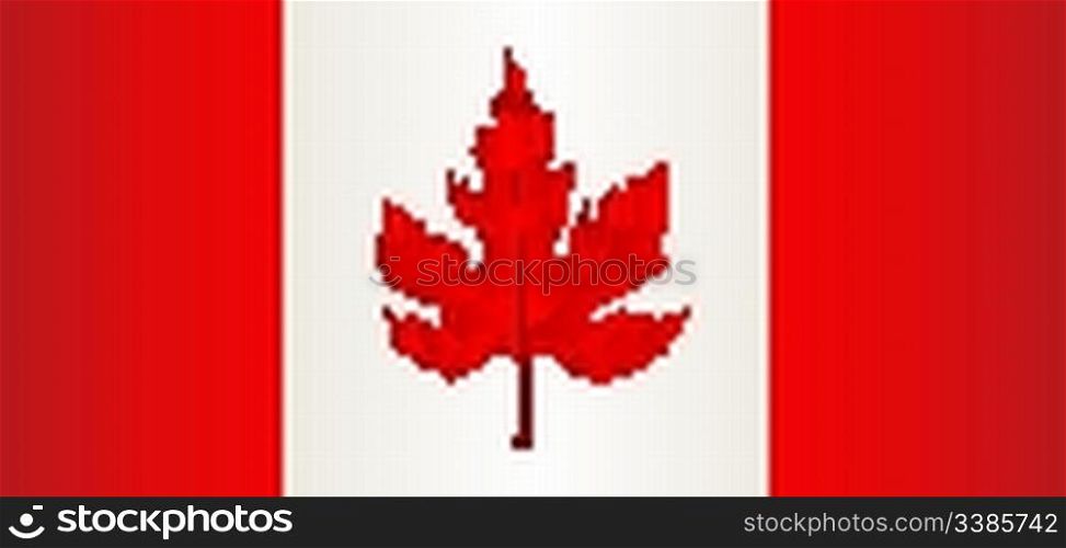Flag of Canada with maple leaf