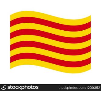 Flag of Catalonia official symbol illustration vector. Flag of Catalonia