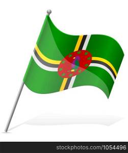 flag of Dominica vector illustration isolated on white background